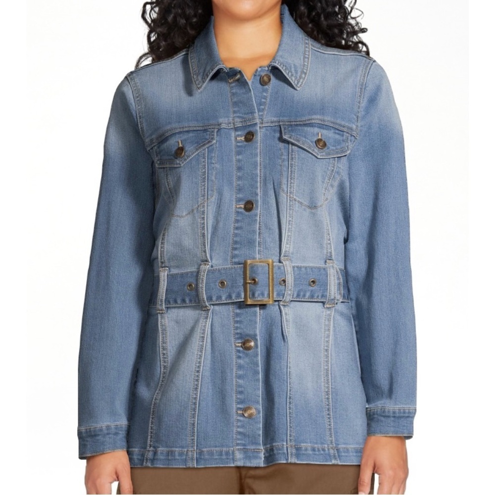 Sofia by Sofia Vergara Blue Jean Jacket Classic Trucker Style XXXL